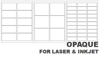 Opaque Laser/Inkjet Labels