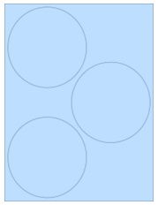 4.5" Diameter 3UP Pastel Blue Circle Labels