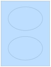 6" x 4" 2UP Pastel Blue Oval Labels