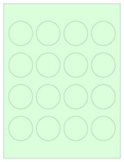 1.75" Diameter 16UP Pastel Green Circle Labels