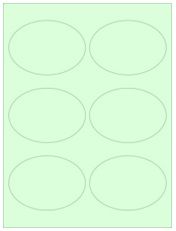 3.875" x 2.6875" 6UP Pastel Green Oval Labels