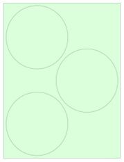4.5" Diameter 3UP Pastel Green Circle Labels