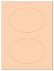 6" x 4" 2UP Pastel Orange Oval Labels