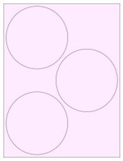 4.5" Diameter 3UP Pastel Pink Circle Labels