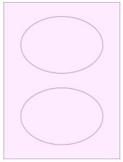 6" x 4" 2UP Pastel Pink Oval Labels