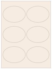 3.875" x 2.6875" 6UP Pastel Tan Oval Labels