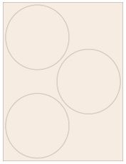 4.5" Diameter 3UP Pastel Tan Circle Labels