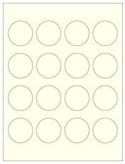 1.75" Diameter 16UP Pastel Yellow Circle Labels