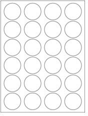 1.625" Diameter 24UP All Temp Freezer Circle Labels