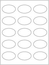 2.375" x 1.4375" 15UP All Temp Freezer Oval Labels