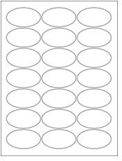 2.5" x 1.375" 21UP Clear Matte Oval Laser Labels