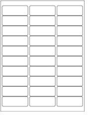 2.625" x 1" 30UP All Temp Freezer Labels