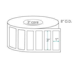 3" x 1" Thermal Transfer Labels - NonPerforated