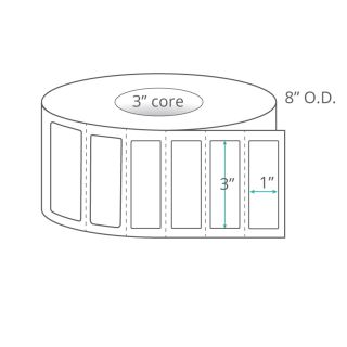 3" x 1" Thermal Transfer Labels - Perforated