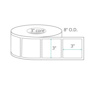 3" x 3" Thermal Transfer Labels - Perforated