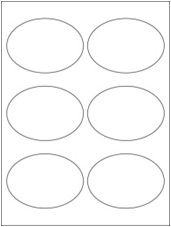 3.875" x 2.6875" 6UP All Temp Freezer Oval Labels