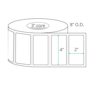 4" x 2" Thermal Transfer Labels - Perforated