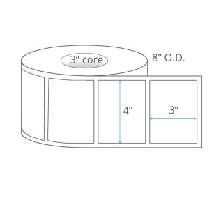 4" x 3" Thermal Transfer Labels - NonPerforated