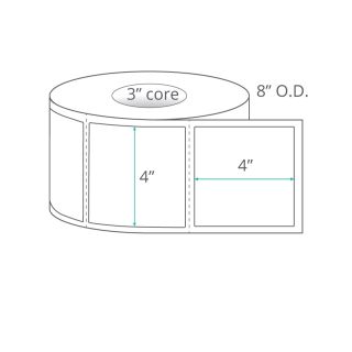 4" x 4" Thermal Transfer Labels - Perforated