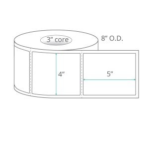 4" x 5" Thermal Transfer Labels - Perforated