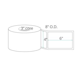 4" x 6" Thermal Transfer Labels - Perforated - Wound IN