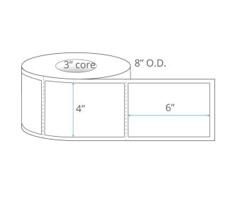 4" x 6" Thermal Transfer Labels - Perforated - All Temp Adhesive