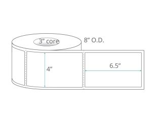 4" x 6.5" Thermal Transfer Labels - Perforated