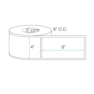 4" x 8" Direct Thermal Labels - Perforated