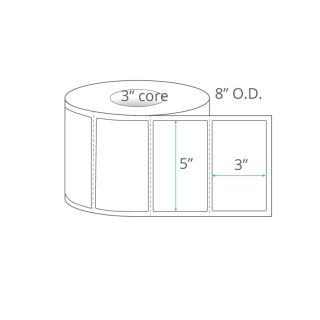 5" x 3" Thermal Transfer Labels - Perforated