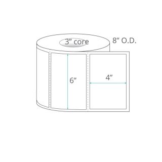 6" x 4" Thermal Transfer Labels - Perforated