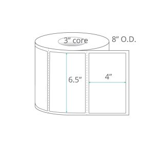 6.5" x 4" Thermal Transfer Labels - Perforated