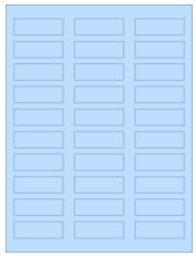 2.25" x 0.75" 30UP Pastel Blue Laser Labels