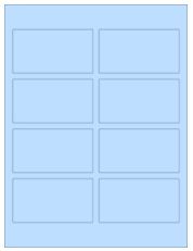 3.75" x 2" 8UP Pastel Blue Laser Labels