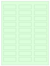 2.25" x 0.75" 30UP Pastel Green Laser Labels