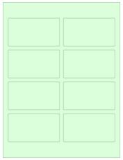 3.75" x 2" 8UP Pastel Green Laser Labels