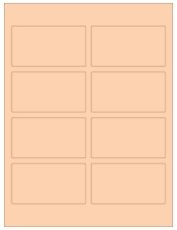 3.75" x 2" 8UP Pastel Orange Laser Labels