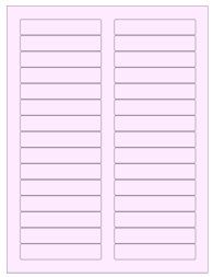 3.4375" x 0.667" 30UP Pastel Pink Laser Labels