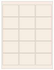 2.6875" x 2" 15UP Pastel Tan Laser Labels