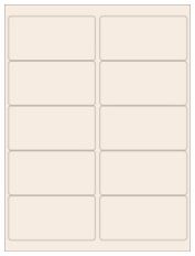 4" x 2" 10UP Pastel Tan Laser Labels