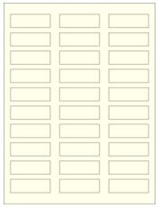 2.25" x 0.75" 30UP Pastel Yellow Laser Labels