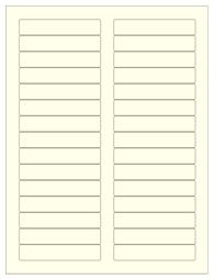 3.4375" x 0.667" 30UP Pastel Yellow Laser Labels