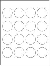 1.75" Diameter 16UP Opaque Blockout Circle Labels