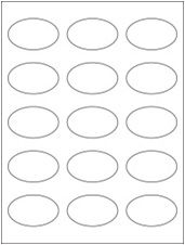 2.375" x 1.4375" 15UP Opaque Blockout Oval Labels