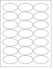 2.5" x 1.375" 21UP All Temp Freezer Oval Labels