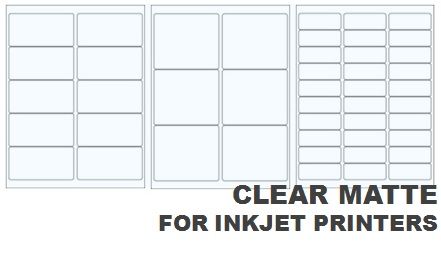 Clear Matte Inkjet Labels