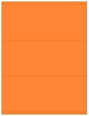 8.5" x 3.5" 3UP Fluorescent Orange Laser Labels