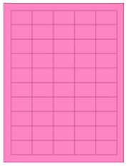 1.5" x 1" 50UP Fluorescent Pink Laser Labels
