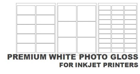 Premium White Photo Gloss Inkjet Labels