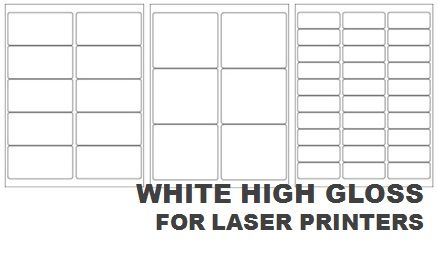 White High Gloss Laser Labels