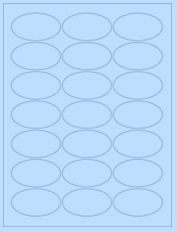 2.5" x 1.375" 21UP Pastel Blue Oval Labels